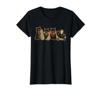 Reading Cat Book Lover Cute Cat Reader Design Value Graphic T-Shirt, Women, Black, XL