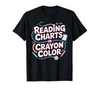 Reading Charts in Crayon Color Peds Nurse T-Shirt