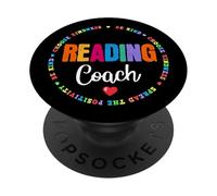 Reading Coach Teacher Interventionist Specialist Literacy PopSockets Adhesive PopGrip