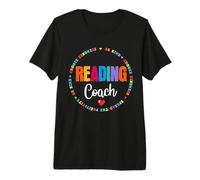 Reading Coach Teacher Interventionist Specialist Literacy Premium T-Shirt