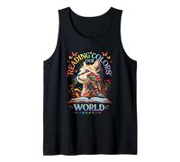 Reading Colors Our World Summer Reading Book Colorful Cat Tank Top