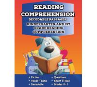 Reading Comprehension Decodable Passages: Kindergarten and First Grade Reading Comprehension for Vowel Teams and Silent E (Kindergarten and First Grade Reading Comprehension Workbooks)