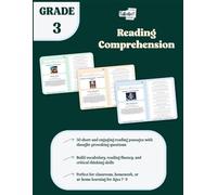 Reading Comprehension Workbook for Kids Grade 3: 50 Creative Worksheets with Short Stories, Questions & Critical Thinking for Ages 7 - 9