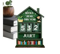 Reading Counter, Wooden Annual Progress Panel 18x13cm | Custom Wooden Annual Book Display Board, 150g Manual Lens Ornament For Bi Teacher