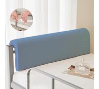 Reading Cushion Bed Headboard Pillow, Upholstered Backrest Support Cushion Soft Dutch Velvet Multipurpose Bed Back Lumbar Pillows for Adults Kids Children Bedroom Booster Pillows(80x25x5cm,A-Blue)