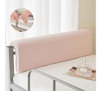 Reading Cushion Bed Headboard Pillow, Upholstered Backrest Support Cushion Soft Dutch Velvet Multipurpose Bed Back Lumbar Pillows for Adults Kids Children Bedroom Booster Pillows(80x25x5cm,A-Pink)