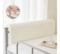Reading Cushion Bed Headboard Pillow, Upholstered Backrest Support Cushion Soft Dutch Velvet Multipurpose Bed Back Lumbar Pillows for Adults Kids Children Bedroom Booster Pillows(80x25x5cm,A-Beige)