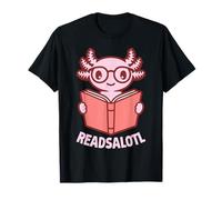 Reading Cute Axolotl Books Librarian Bookworm Bibliophile T-Shirt