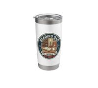 Reading Dad Books Coffee Library Relax Hobby Father's Day Stainless Steel Insulated Tumbler