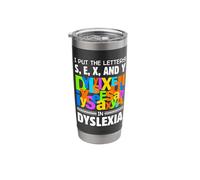 Reading Disorder Design for a Dyslexia Warrior Stainless Steel Insulated Tumbler