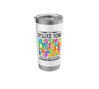 Reading Disorder Design for a Dyslexia Warrior Stainless Steel Insulated Tumbler