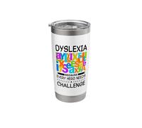 Reading Disorder Design for a Dyslexia Warrior Stainless Steel Insulated Tumbler