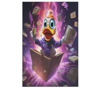 Reading Duck Jigsaw Puzzles 1000 Pieces for Adults Kids Woodiness Puzzle Educational Games Home Decoration (78×53cm)