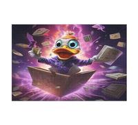 Reading Duck Jigsaw Puzzles for Adults 1000 Pieces Puzzle Brain Teaser And Children Premium Quality Wooden （75×50cm）