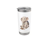 Reading Elephant with Journal Stainless Steel Insulated Tumbler