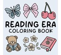 Reading Era Coloring Book: Cozy Library Nooks Coloring Pages featuring Cute Pagesworm Characters and Simple Soft Girl Aesthetic Art for All Ages