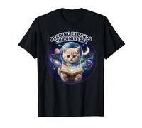 Reading Expands Our Universe Cosmic Cat and Book Value Graphic T-Shirt