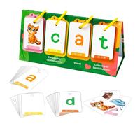 Reading Flash Cards - Phonics Practice, Word Builder | Learn to Spell, Preschool Learning Games, 80 Educational Cards, School Teaching Supplies, Early Literacy Activity for Children