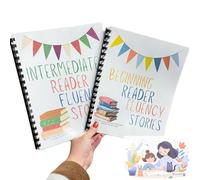 Reading Fluency Builders: Dry-Erase Practice Books for K-4th Graders, Child Learning, Reading Comprehension, Homeschool and School Supplies, Extra Practice for Struggling Readers (A+B)