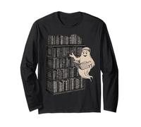 Reading Ghost - Spooky Library Halloween Tee Long Sleeve T-Shirt