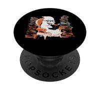 Reading Ghost - Spooky Library Halloween Tee PopSockets Adhesive PopGrip