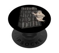 Reading Ghost - Spooky Library Halloween Tee PopSockets Adhesive PopGrip