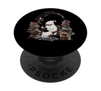 Reading Ghost - Spooky Library Halloween Tee PopSockets Adhesive PopGrip