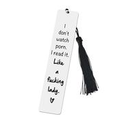 Reading Gifts for Book Lovers Women Men Funny Bookmarks for Friends Coworker Birthday Gifts for BFF Friendship Book Reader Bookmark with Pink Tassel Bookworns Book Club Gift