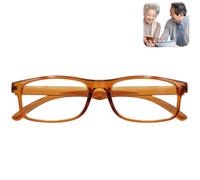 Reading Glasses+4.5,Blue Light Blocking Glasses for Women and Men,Classic Rectangular Frame with Spring Hinges and Scratch Resistant Lenses,Lightweight Blue Light Glasses,Comfortable Wear(Orange)