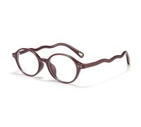 Reading Glasses for Women Blue Light Blocking Lightweight TR90 Vintage Oval Style Computer Readers for Small Faces,Red,+0.75
