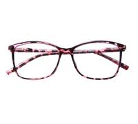 Reading Glasses Large Rectangle Frame Crystal Animal Pink Spring Hinges Mens Womens & Case +2.25 | ZA31R