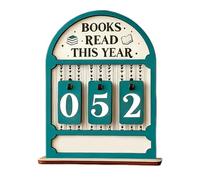 Reading Goal Tracker Sign, with Decorative Design, 15x11x0.3cm, Book Tracker Wall Sign, Reading Habit Reminder, Colorful Markers Included, for Students Teachers Readers