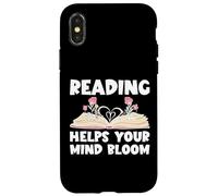 Reading helps your mind bloom flourish adorable book lovers Case for iPhone X/XS