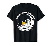 Reading Human Interaction Astronaut Moon T-Shirt