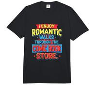 Reading I Enjoy Romantic Walks Through The Comic Book Store Comfort Colors Adult Heavyweight T-Shirt