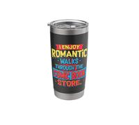 Reading I Enjoy Romantic Walks Through The Comic Book Store Stainless Steel Insulated Tumbler