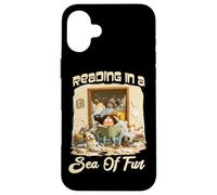 Reading in a sea of fur Case for iPhone 16 Plus