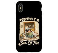 Reading in a sea of fur Case for iPhone X/XS