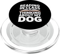 Reading In Class Thinking About My Dog Student PopSockets PopGrip for MagSafe