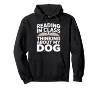 Reading In Class Thinking About My Dog Student Pullover Hoodie
