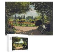 Reading in The Garden, 300 PCS Wooden Art Puzzle, Year-End Present; for Shared Table Time