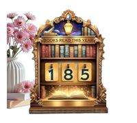 Reading Indicator - Antique Timber Shelf Ornament & Literature Progress Marker, for Pupils Scholars | Domestic Study Men Feminine Readers