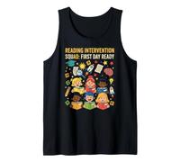 Reading Intervention Squad First Day Ready Literacy Phonics Tank Top