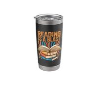 Reading is A Blast Summer Reading Teacher Book Lover Reader Stainless Steel Insulated Tumbler