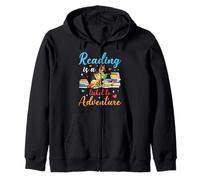 Reading is a ticket to adventure German shepherd books Zip Hoodie
