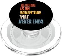Reading Is An Adventure That Never Ends Book Lover PopSockets PopGrip for MagSafe