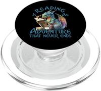 Reading Is An Adventure That Never Ends dragon Teacher PopSockets PopGrip for MagSafe