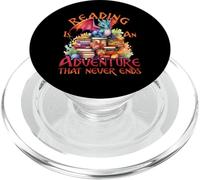 Reading Is An Adventure That Never Ends dragon Teacher PopSockets PopGrip for MagSafe