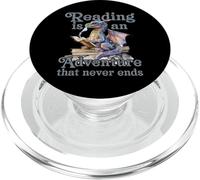 Reading Is An Adventure That Never Ends dragon Teacher PopSockets PopGrip for MagSafe