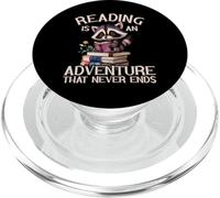 Reading Is An Adventure That Never Ends Teacher Reading PopSockets PopGrip for MagSafe